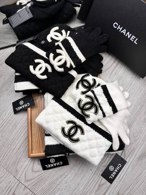 Chanel Scarf Hat Gloves hm19